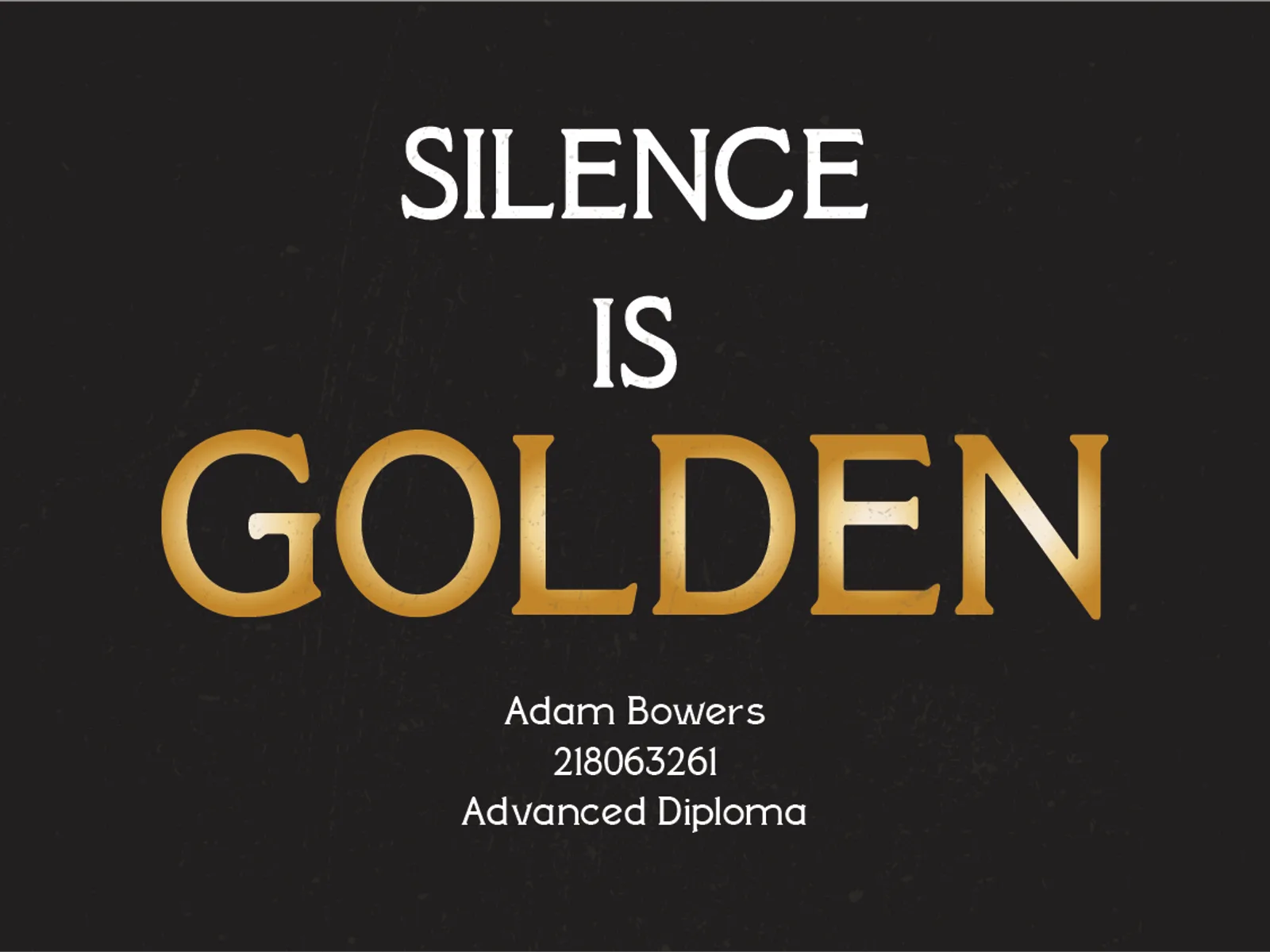 ISTD, Silence Is Golden Film Festival, ISTD